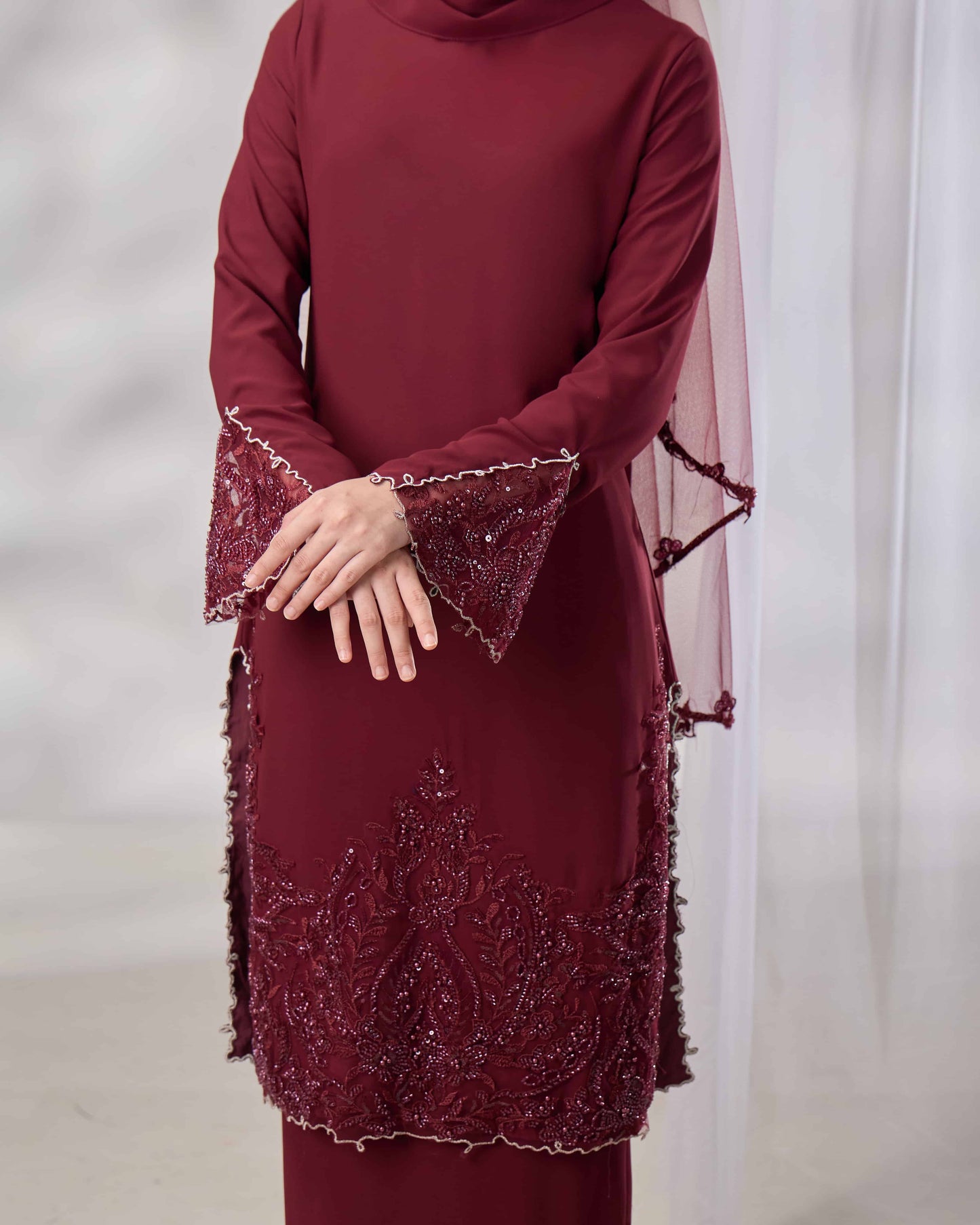NOURIE BRIDE KURUNG (BURGUNDY)