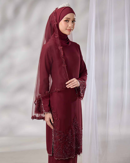 NOURIE BRIDE KURUNG (BURGUNDY)