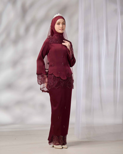 REYNA BRIDE KURUNG (BURGUNDY)