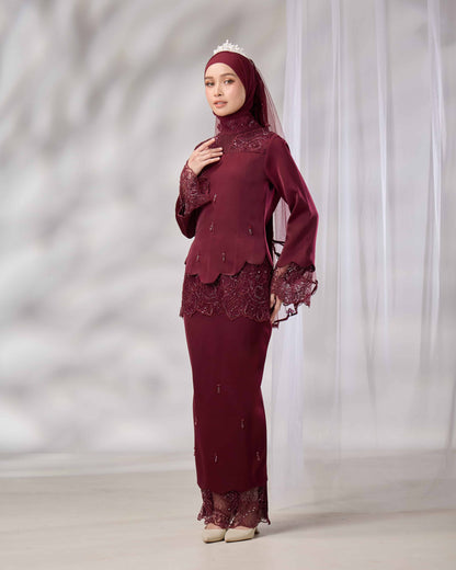 REYNA BRIDE KURUNG (BURGUNDY)