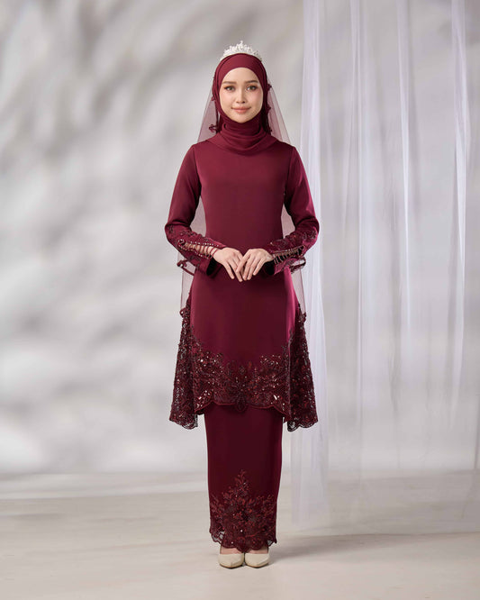 SURI BRIDE KURUNG (BURGUNDY)