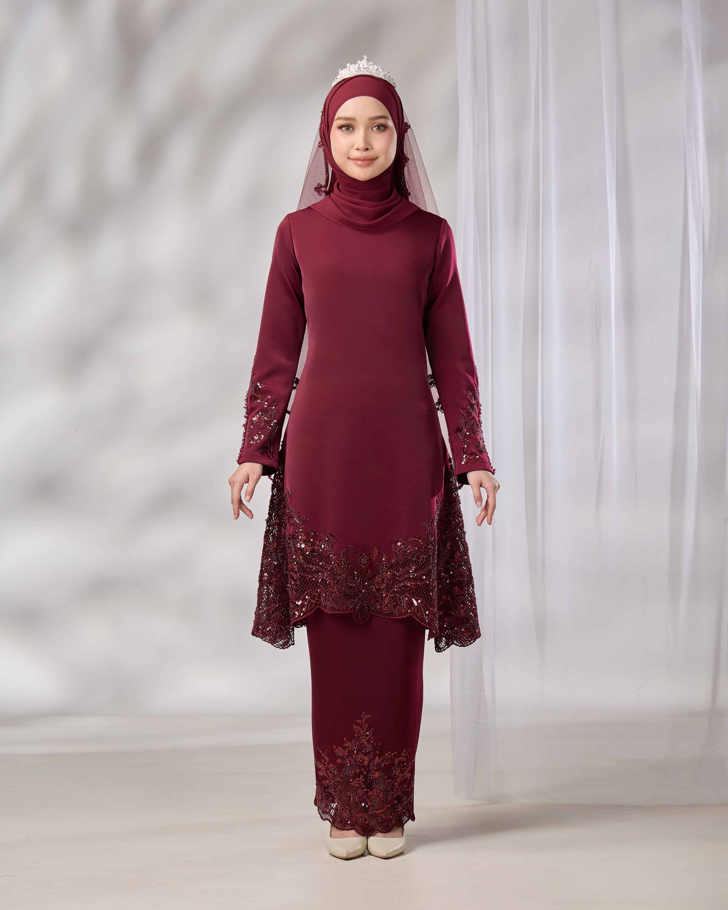 SURI BRIDE KURUNG (BURGUNDY)
