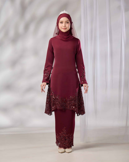 SURI BRIDE KURUNG (BURGUNDY)