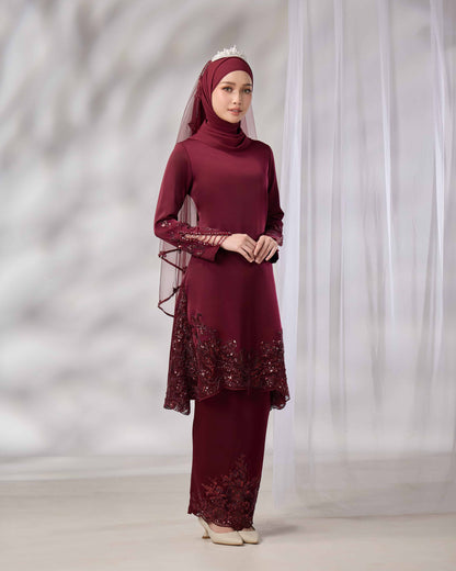 SURI BRIDE KURUNG (BURGUNDY)