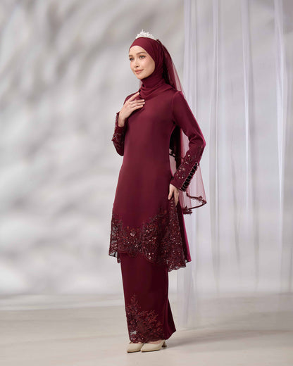SURI BRIDE KURUNG (BURGUNDY)