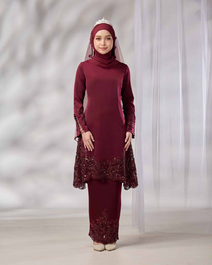 SURI BRIDE KURUNG (BURGUNDY)