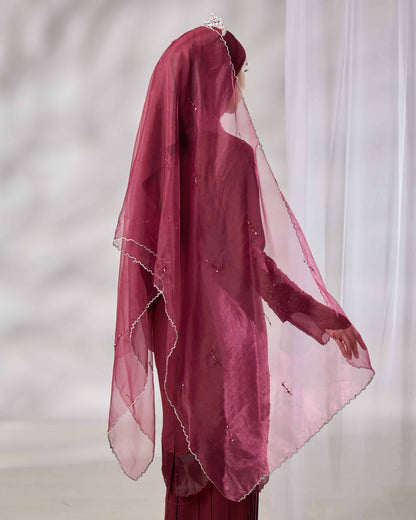 MINOR DEFECT DARIYA BRIDE KURUNG (BURGUNDY)