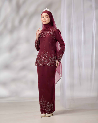 MINOR DEFECT ATHLEA KURUNG (BURGUNDY)