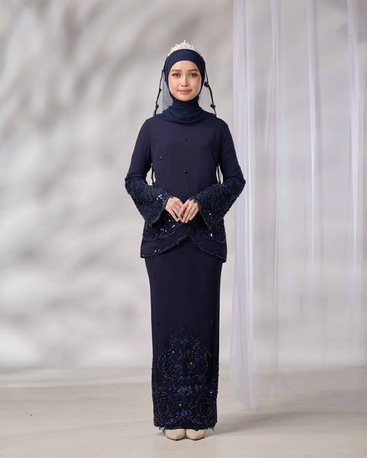 MINOR DEFECT EMELDA BRIDE KURUNG (NAVY BLUE)