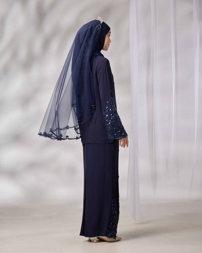 EMELDA BRIDE KURUNG (NAVY BLUE)