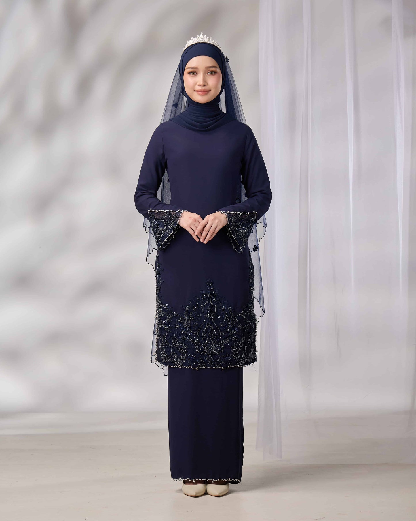 NOURIE BRIDE KURUNG (NAVY BLUE)