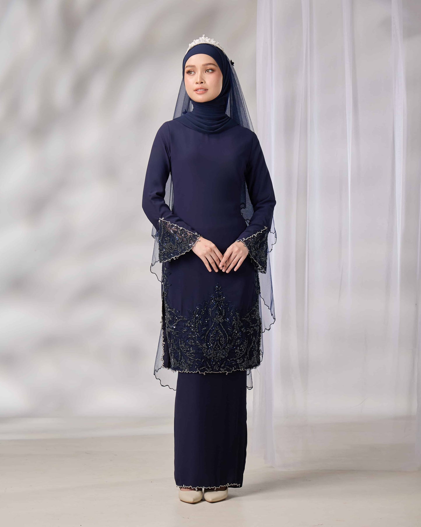NOURIE BRIDE KURUNG (NAVY BLUE)