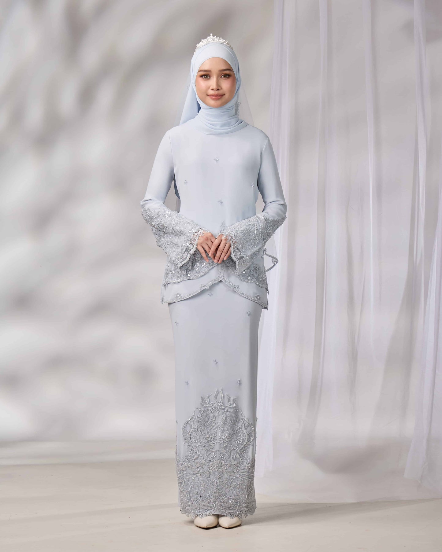 EMELDA BRIDE KURUNG (POWDER BLUE)