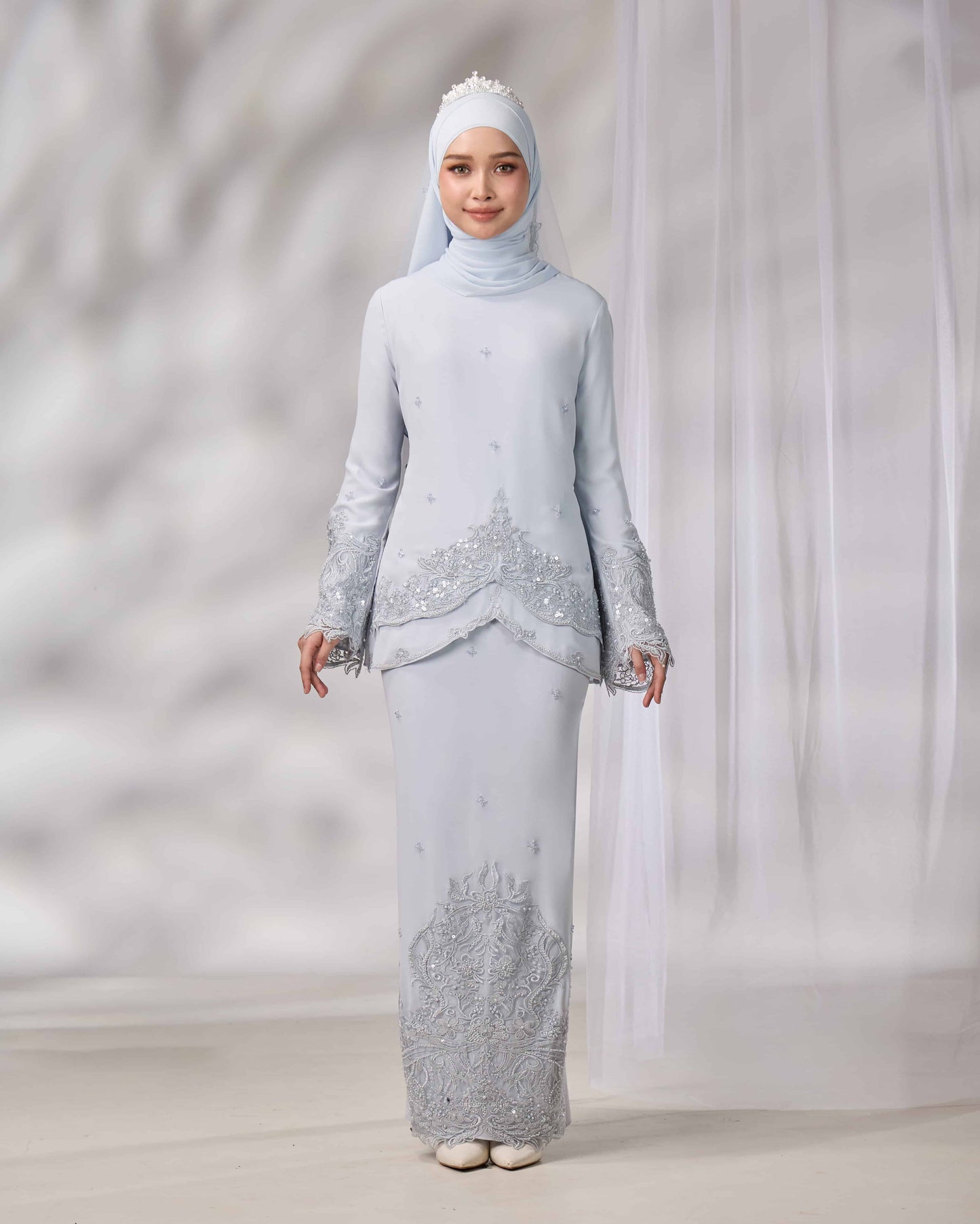 EMELDA BRIDE KURUNG (POWDER BLUE)
