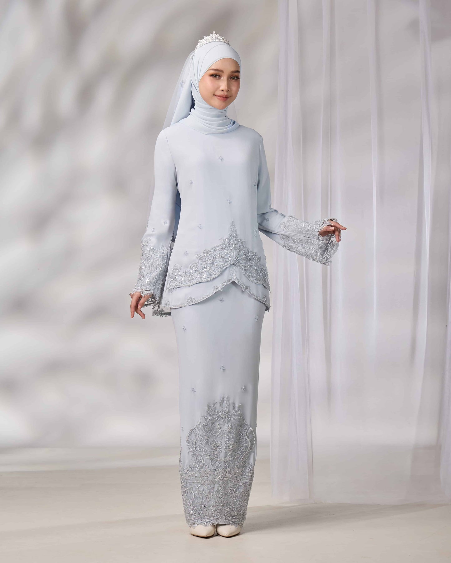 EMELDA BRIDE KURUNG (POWDER BLUE)