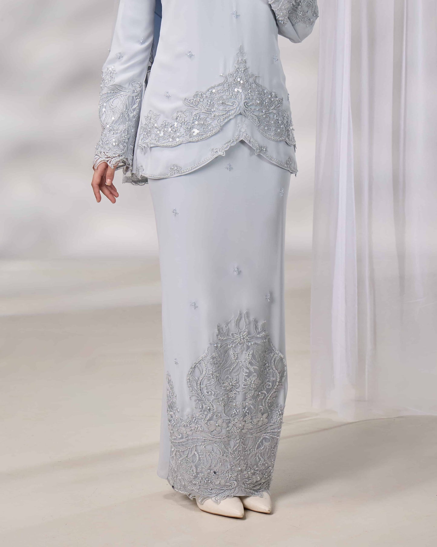 EMELDA BRIDE KURUNG (POWDER BLUE)