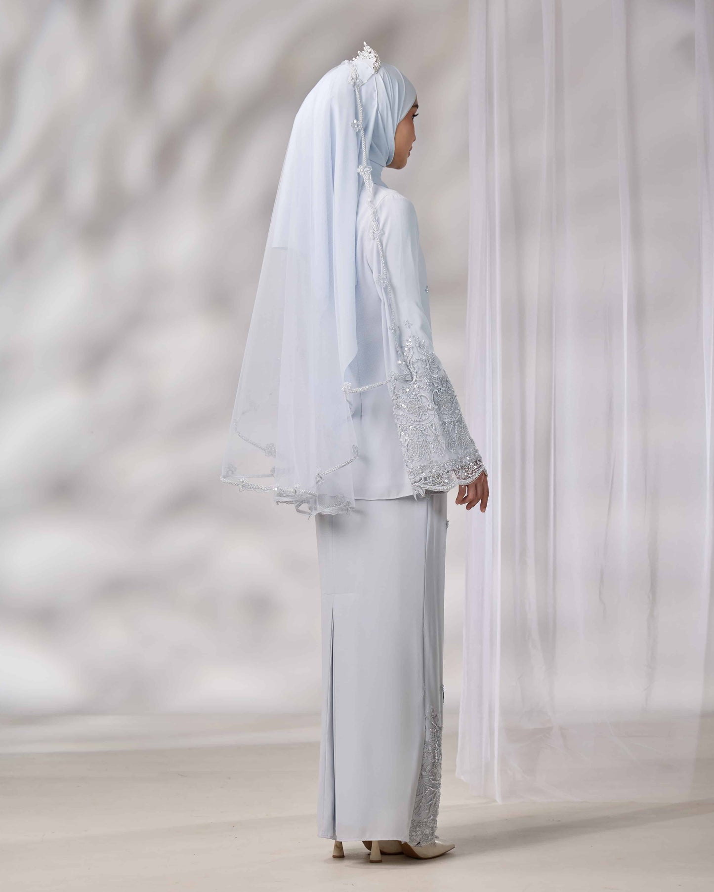 EMELDA BRIDE KURUNG (POWDER BLUE)