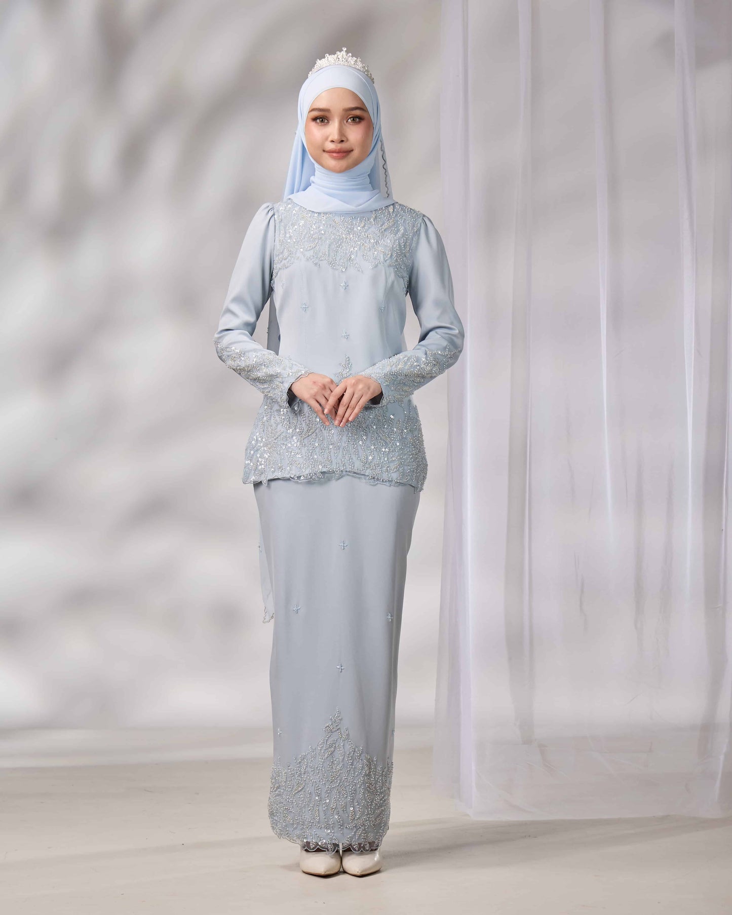 ATHLEA BRIDE KURUNG (POWDER BLUE)