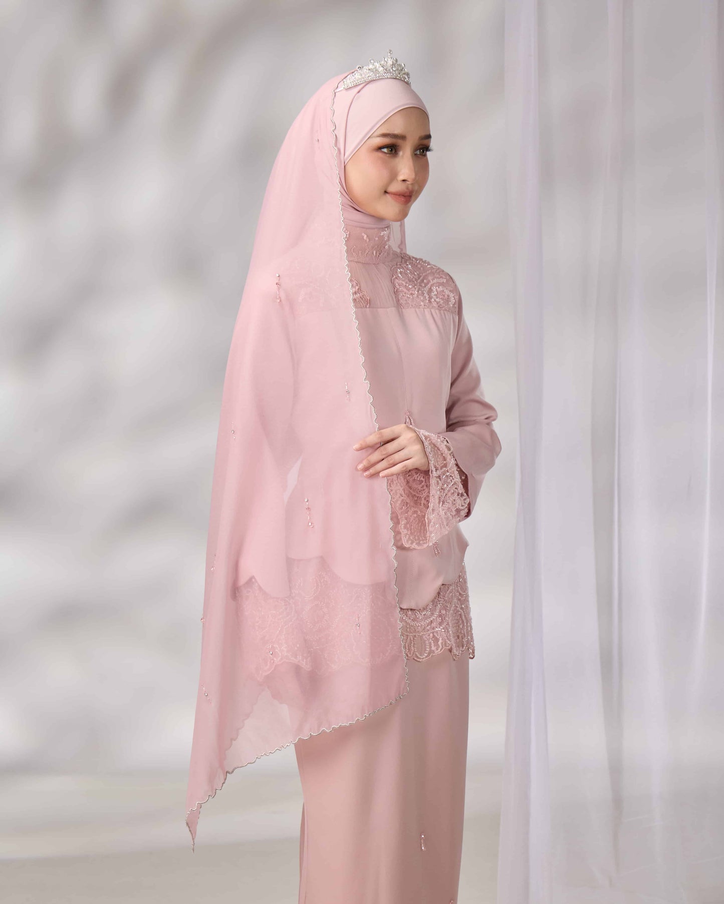 MINOR DEFECT REYNA BRIDE KURUNG (DUSTY PINK)