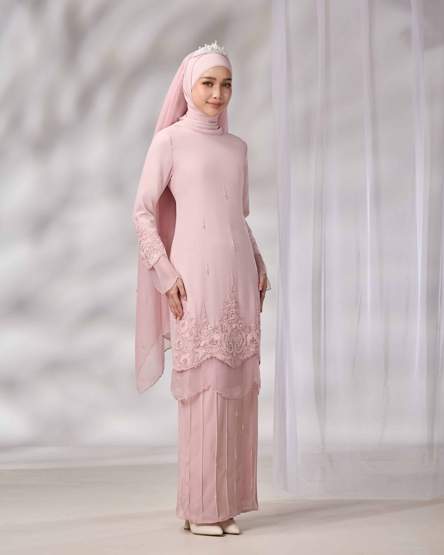 DARIYA BRIDE KURUNG (DUSTY PINK)