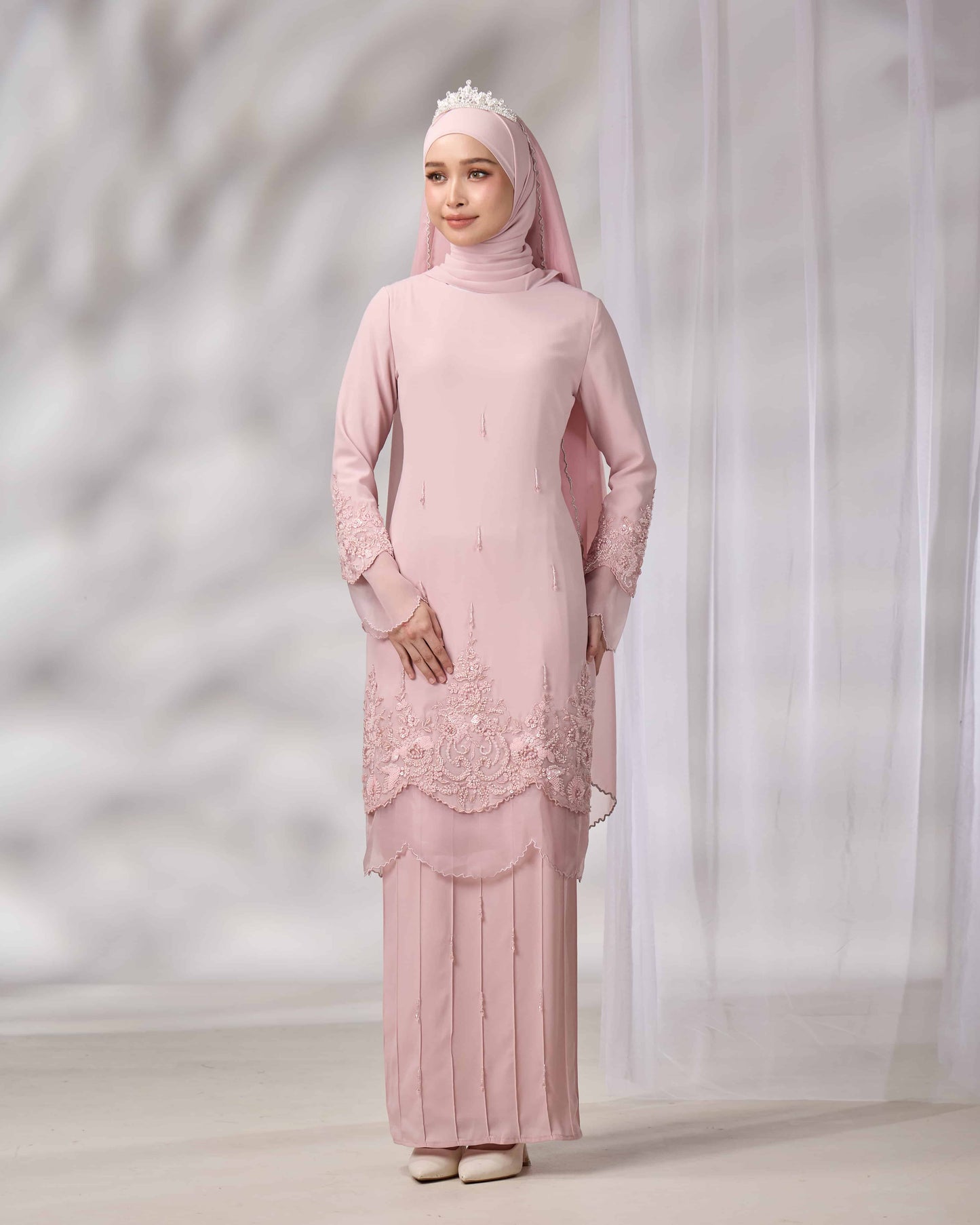 DARIYA BRIDE KURUNG (DUSTY PINK)
