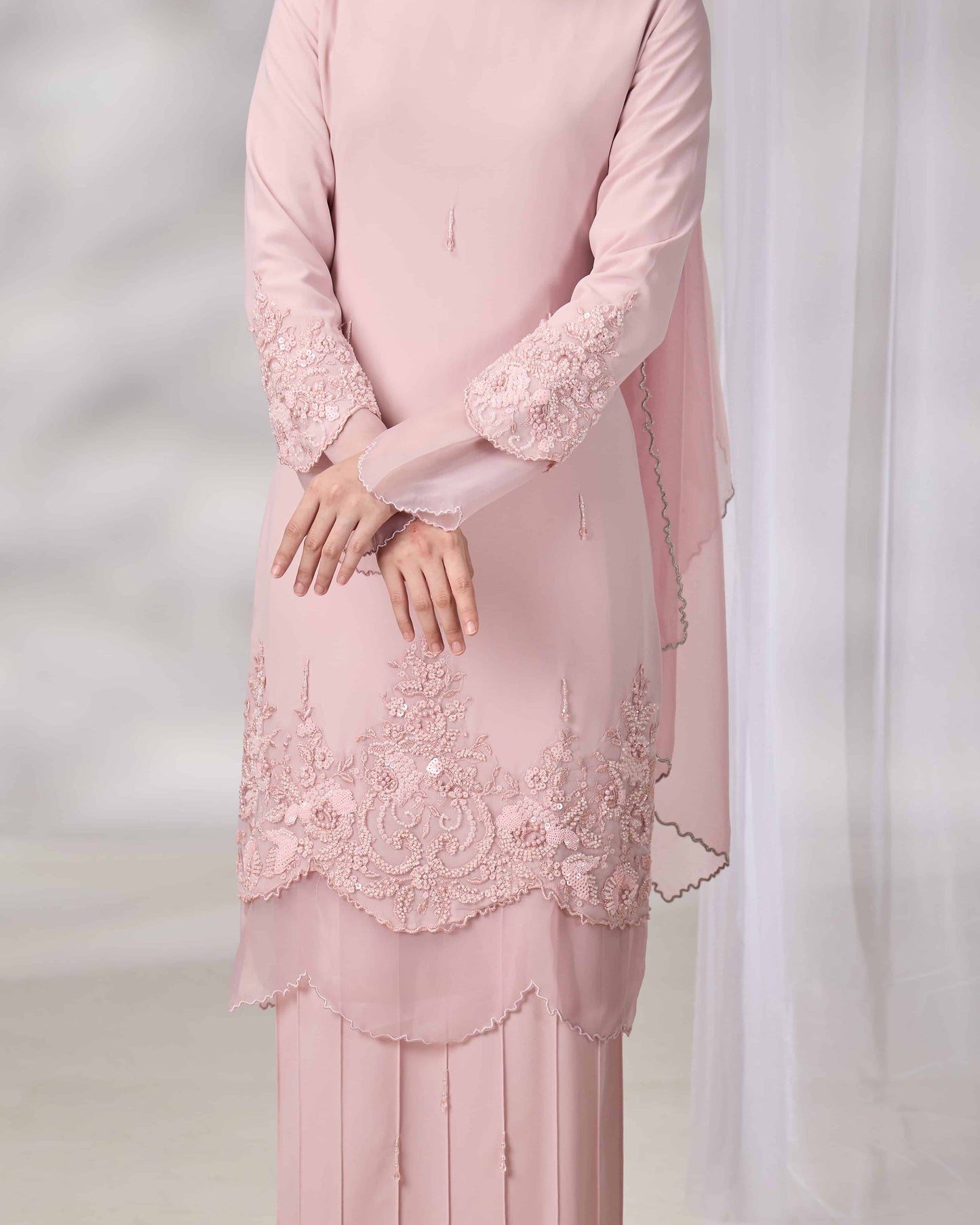 DARIYA BRIDE KURUNG (DUSTY PINK)