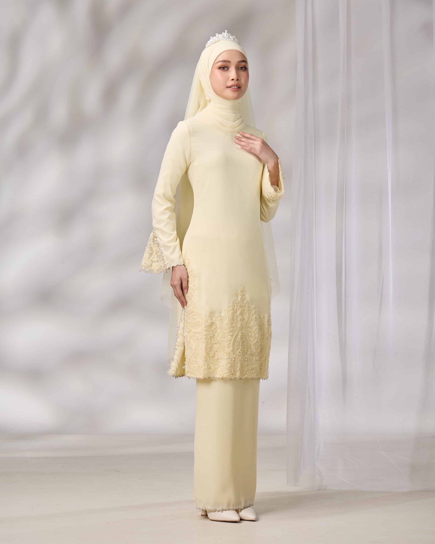 NOURIE BRIDE KURUNG (LIGHT YELLOW)
