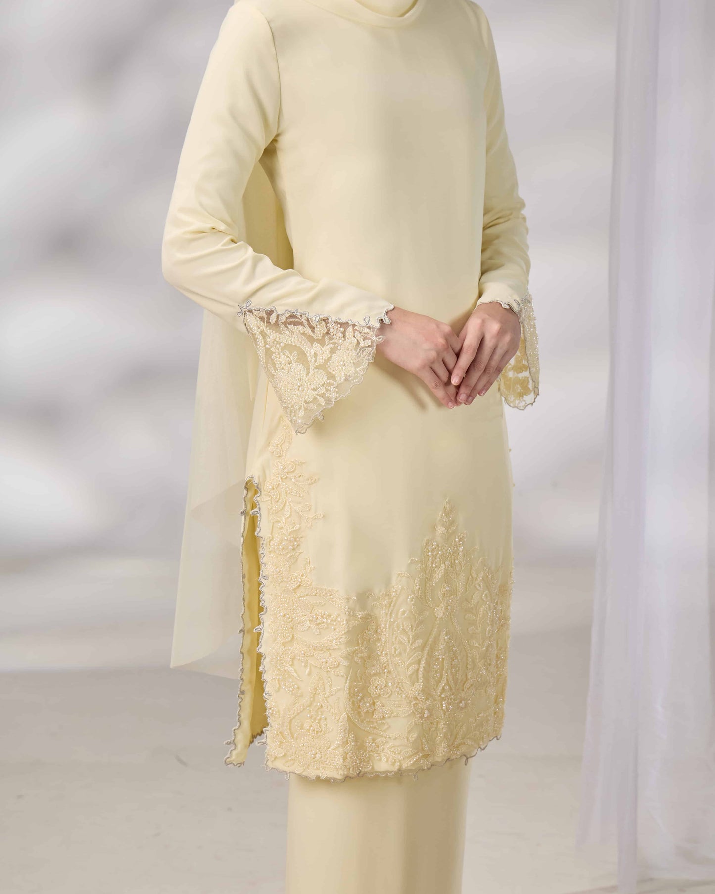 NOURIE BRIDE KURUNG (LIGHT YELLOW)