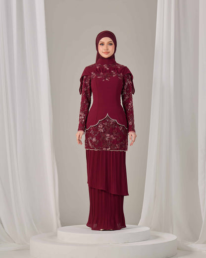 ALARA KURUNG (BURGUNDY)