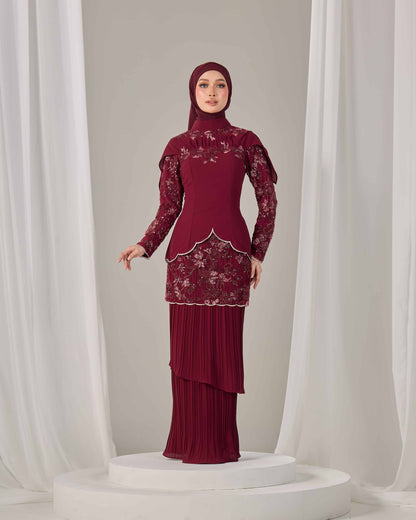 ALARA KURUNG (BURGUNDY)