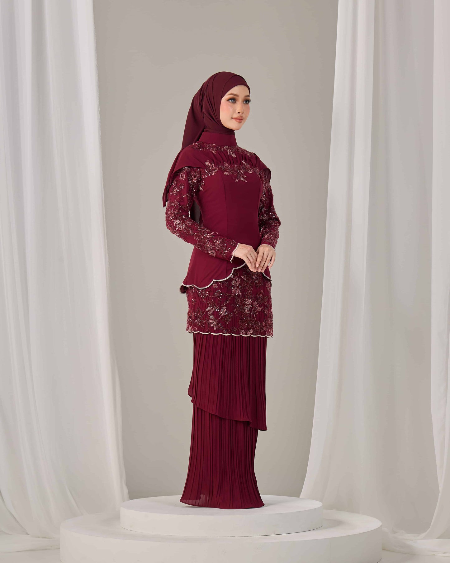 ALARA KURUNG (BURGUNDY)