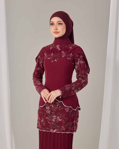 ALARA KURUNG (BURGUNDY)