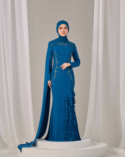 CLAIRE DRESS (TEAL BLUE)