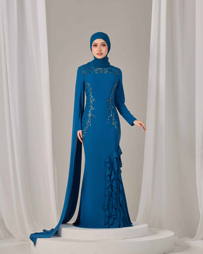 CLAIRE DRESS (TEAL BLUE)