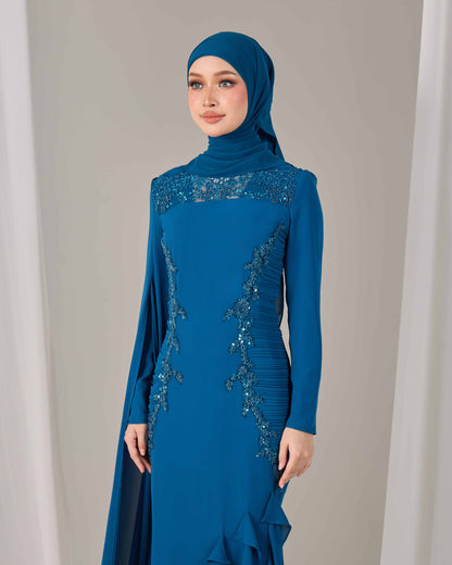 CLAIRE DRESS (TEAL BLUE)