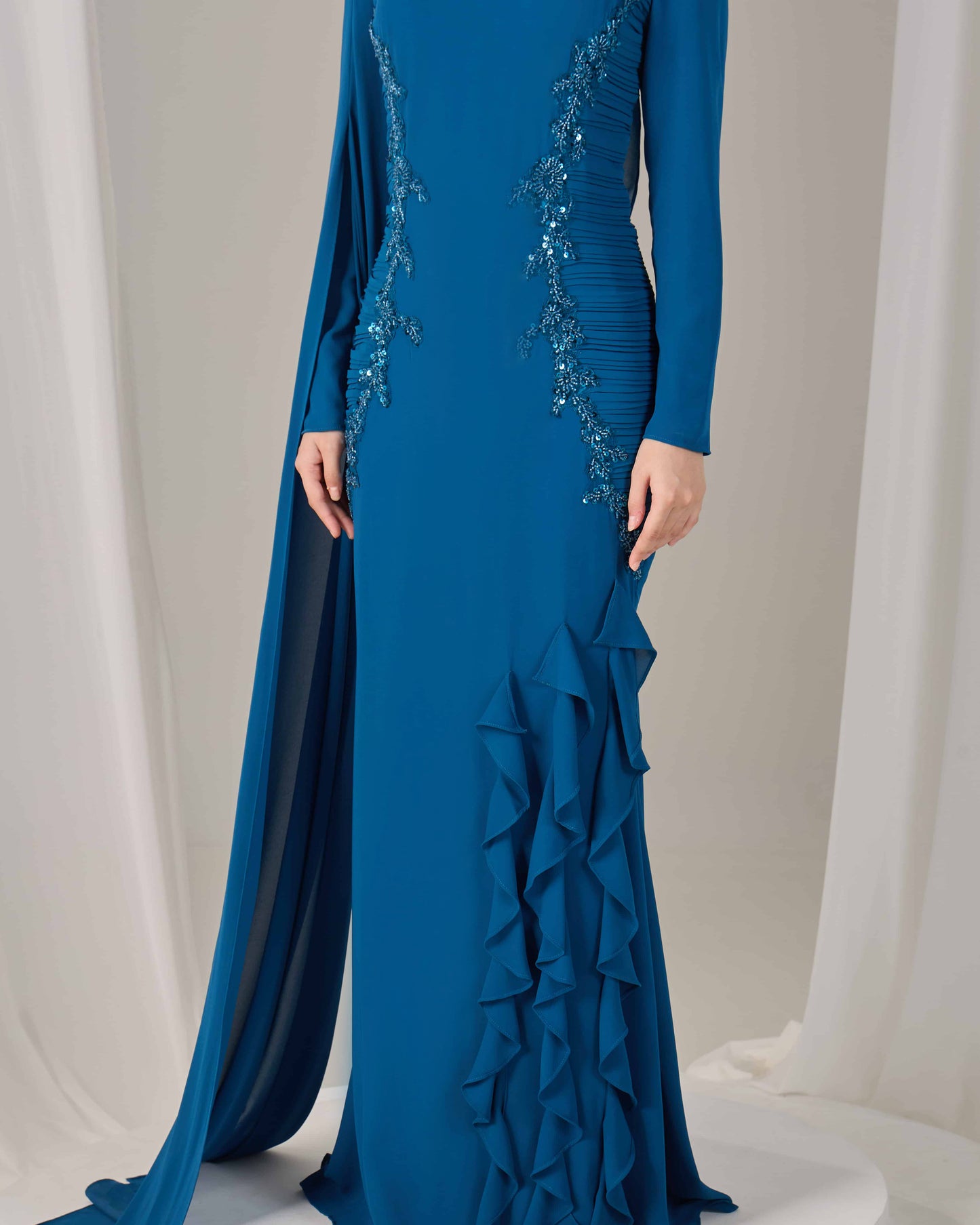 CLAIRE DRESS (TEAL BLUE)