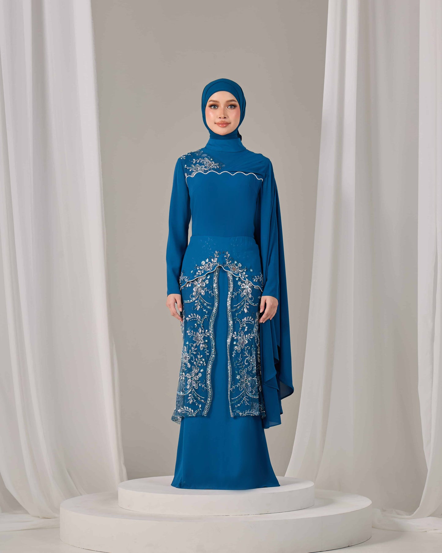 THEA DRESS (TEAL BLUE)