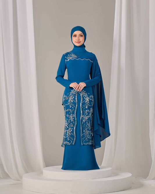 THEA DRESS (TEAL BLUE)