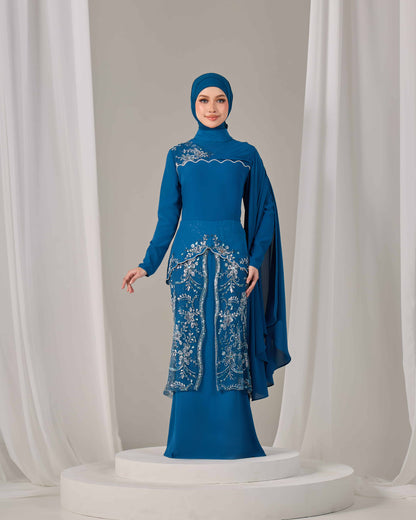 THEA DRESS (TEAL BLUE)