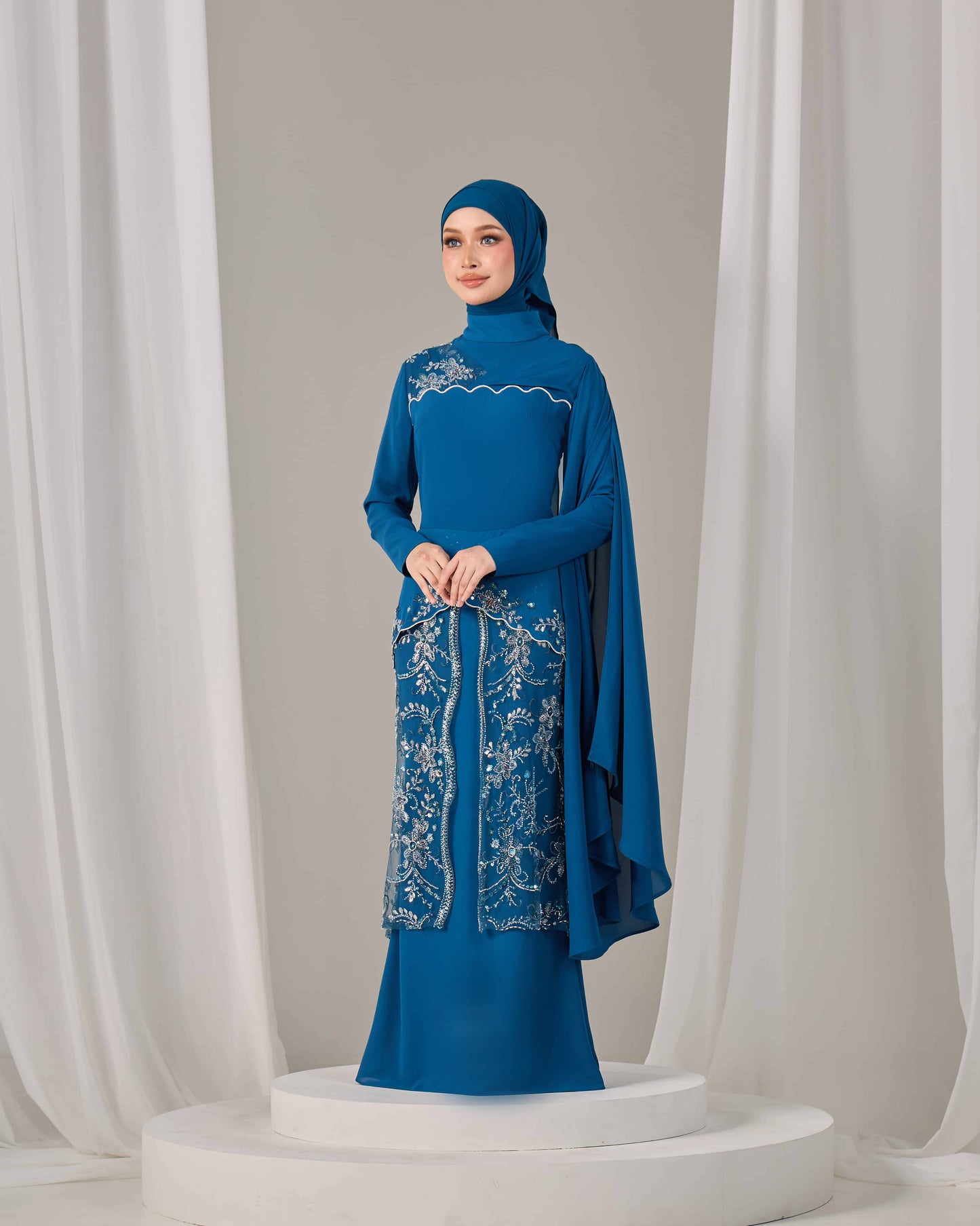 THEA DRESS (TEAL BLUE)