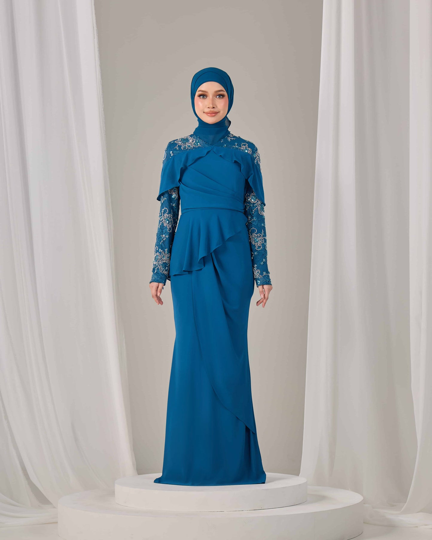 MIREA DRESS (TEAL BLUE)
