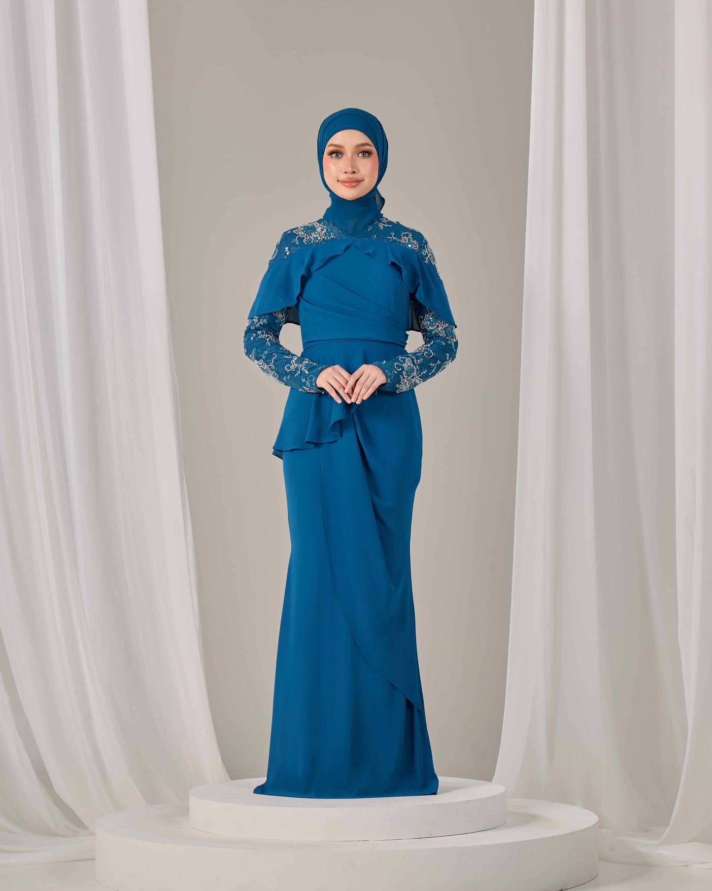 MIREA DRESS (TEAL BLUE)