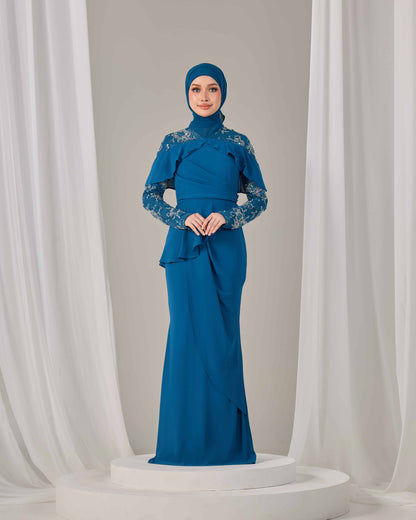 MIREA DRESS (TEAL BLUE)