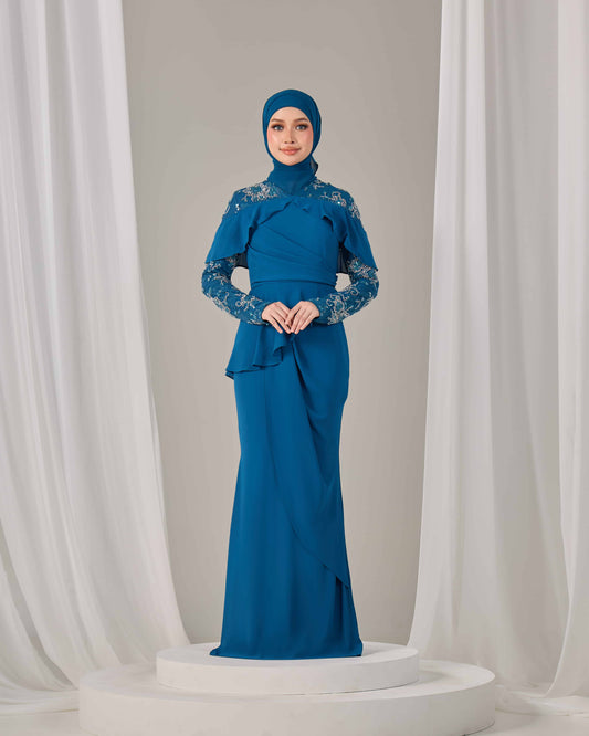 MIREA DRESS (TEAL BLUE)