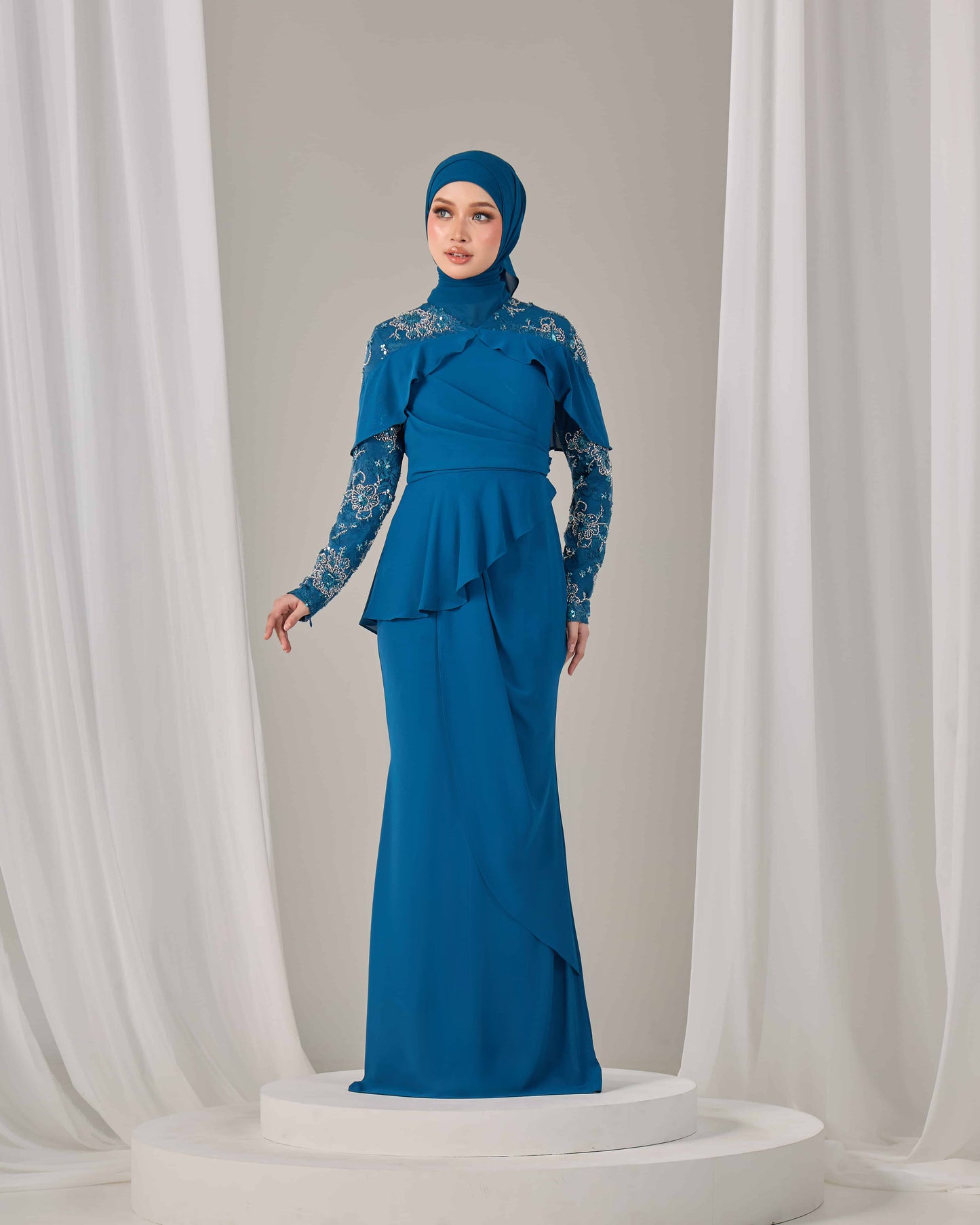 MIREA DRESS (TEAL BLUE)