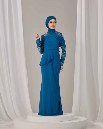 MIREA DRESS (TEAL BLUE)