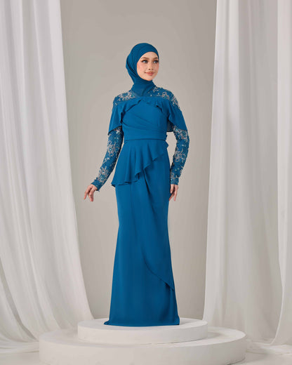 MIREA DRESS (TEAL BLUE)