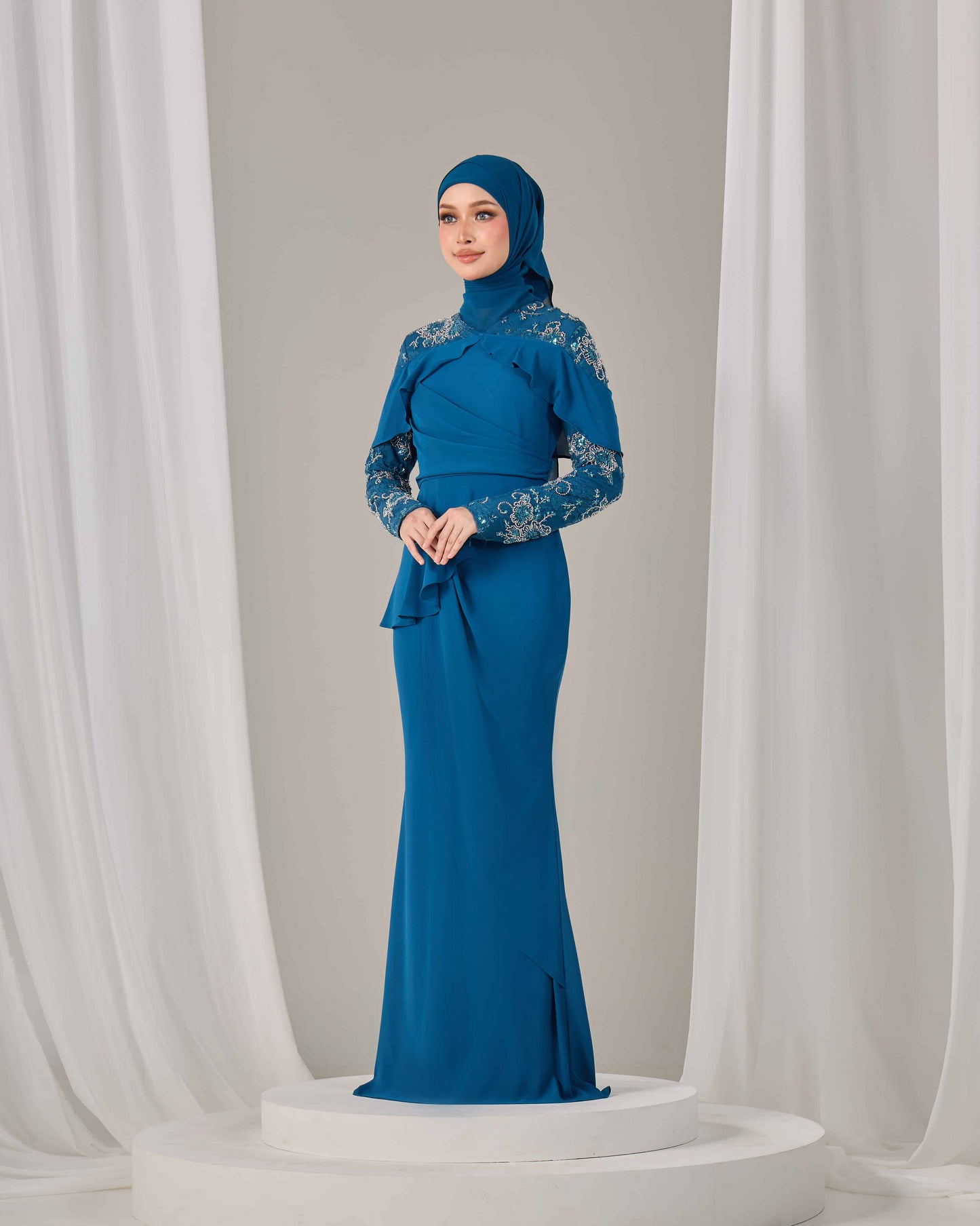 MIREA DRESS (TEAL BLUE)