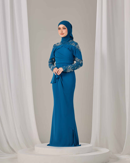 MIREA DRESS (TEAL BLUE)