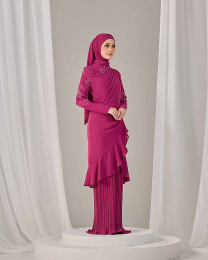 RAELYN DRESS (DARK FUCHIA)